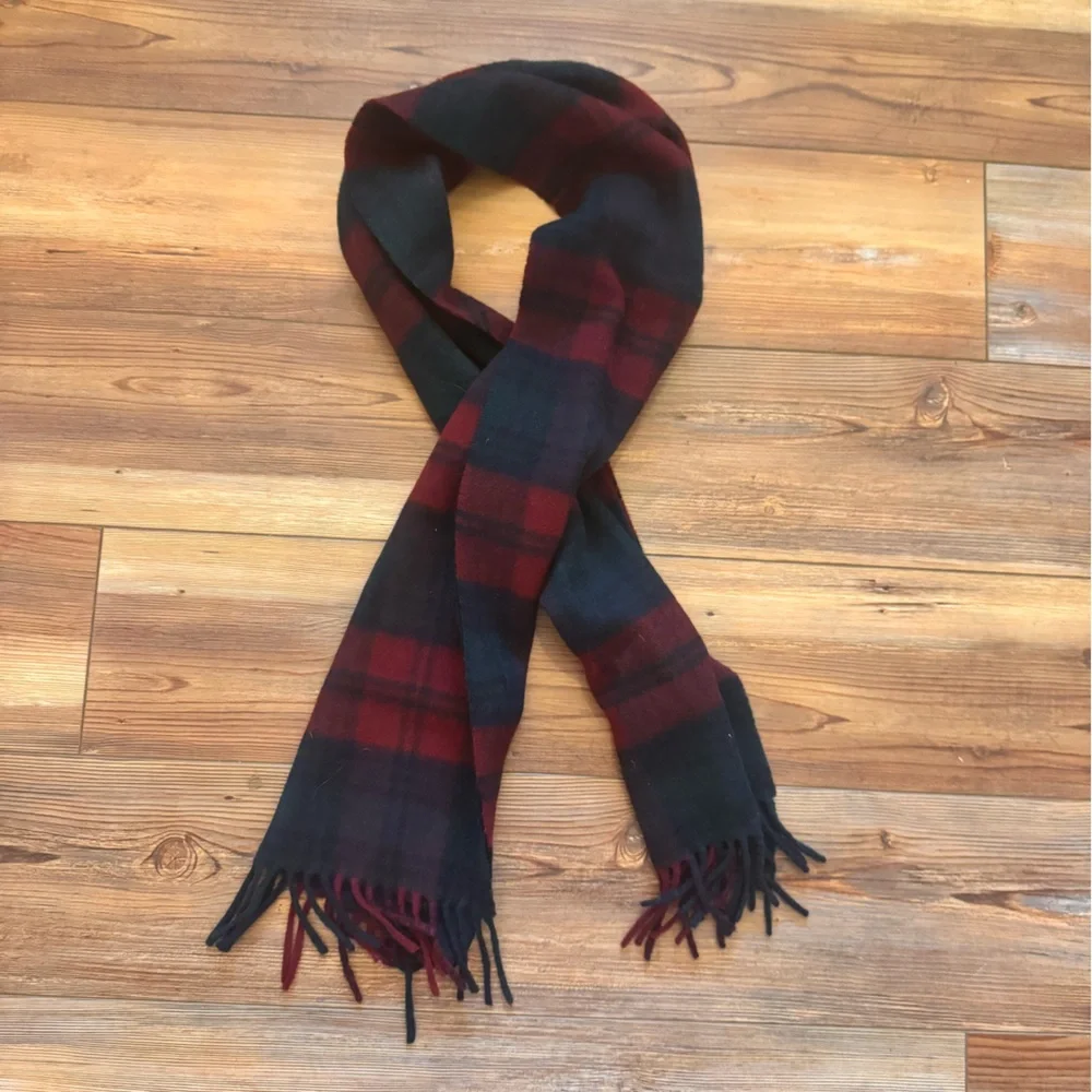 Scots Glen Cashmere Plaid Scarf - Red and green cashmere style is Lindsey